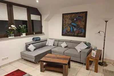 Image de Maison de vacances « Ferienwohnung Im Grünen » avec balcon et Wi-Fi