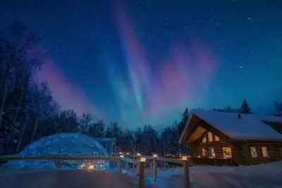 Image de Modern Log Cabin with Heated Dome on 3 Acres
