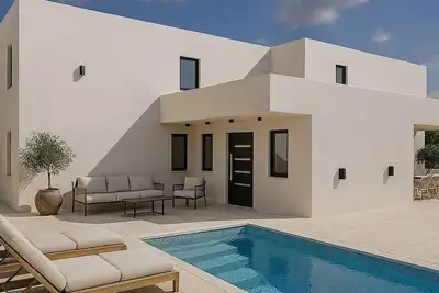 Image de Maison de vacances privée avec piscine privée, Wifi, climatisation, Tv, terrasse, animaux admis