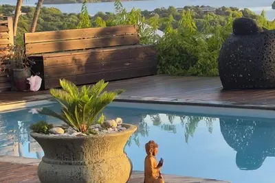 Image de Maison créole bois, vue mer, piscine, 2 ch clim- Les Palmiers Rouges