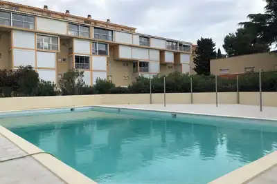 Image de T2 avec piscine, parking privée, plage à pied - 4 pers - Argeles Sur Mer