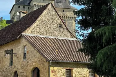 Image de Gîte en pierre & poutres, vue château, Périgord