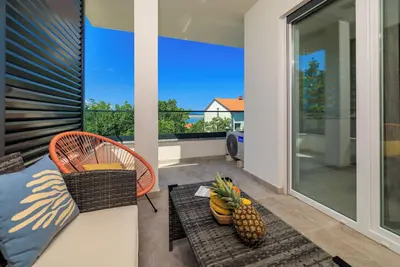 Image de Modern apartment for 4-5 persons with terrace, sea view
