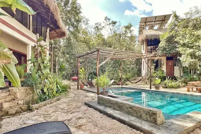 Image de Private Jungle Eco-Lodge Near Tulum - Yoga Shala, Pool, 3br