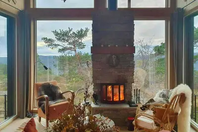 Image de Cabane familiale avec vue à Hillestad