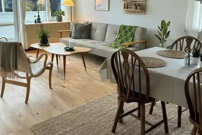 Image de Maison entre les deux côtes de Skagen et la rue piétonne