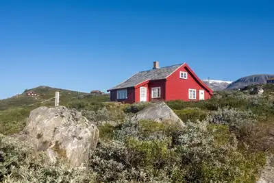 Image de Chalet de montagne traditionnel avec vue sur le Hardangervidda