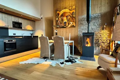 Image de Penthouse de luxe avec vue sur le Mont Blanc à Megève