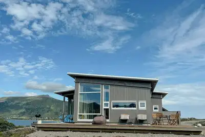 Image de Funkishytte avec vue sur la mer à Andøya, Vesterålen