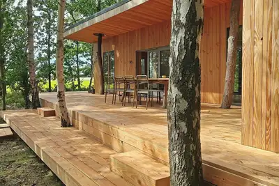Image de Belle maison de vacances dans une forêt préservée près de Langø
