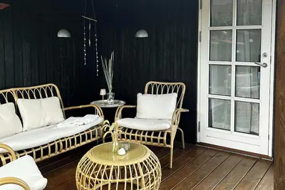 Image de Maison de vacances en première ligne sur le fjord d'Avnø avec spa