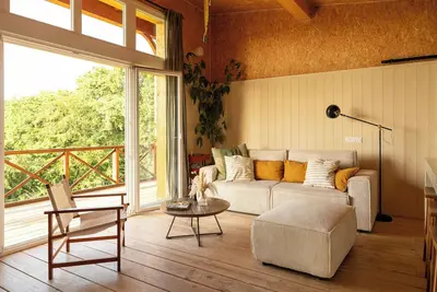 Image de Cabanes design avec vue panoramique