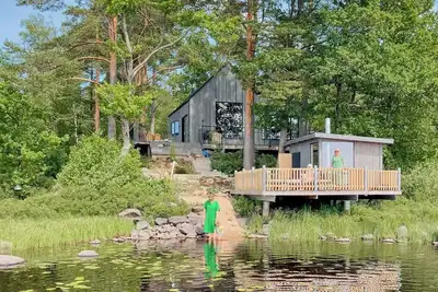 Image de Chalet d'architecte avec vue magnifique sur le lac