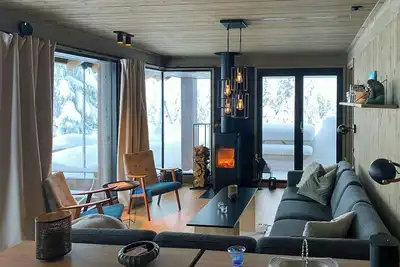 Image de Cabane conçue par un architecte avec jacuzzi à Skeikampen