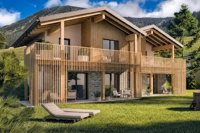 Image de Beau Chalet ski aux pieds avec sauna et jardin