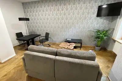 Image de Modern 45 m² apartment with 2 bedrooms, kitchen & sofa bed.