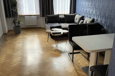 Image de Modern 45 m² apartment with 2 bedrooms, kitchen and sofa bed.