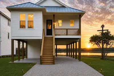 Image de Waterfront Icw Retreat 3br2. 5 Bath Near Oak Island and Holden Beach King Bed!