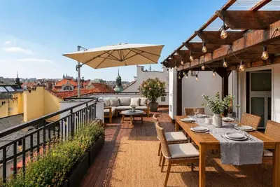 Image de Luxury Two-Bedroom Penthouse with Expansive Terrace & A/C