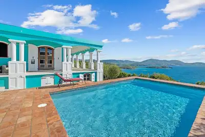 Image de Hilltop Ocean View Villa | 3br + Pool & Panoramic Views | U. S. Virgin Islands