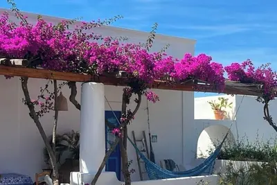Image de Ancient Aeolian house with large garden overlooking the sea and volcano