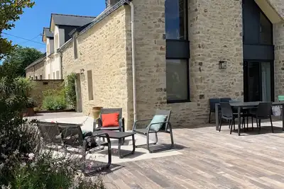 Image de Maison typique du Golfe du Morbihan avec grand jardin