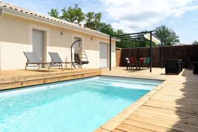 Image de Villa du Mousse • Piscine chauffée, Messanges