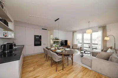 Image de Luxury 4-Room Apt in Japandi-Style I Prime Location I Family-Friendly I Balcony I Kitchen I Netflix I Free Parking I 105 m2