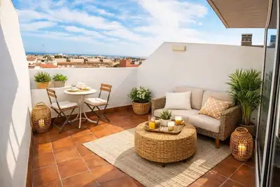 Image de Appartement 'Berni's House Palafolls' avec vue mer, terrasse privée et climatisation