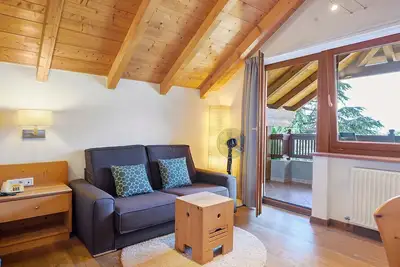 Image de Chambre 'Superior Doppelzimmer' avec vue montagne, terrasse commune et Wi-Fi