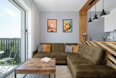 Stylish Studio with a Mezzanine | Balcony | Workspace