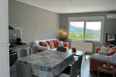 Image de Maison de vacances « Casa Di' Rene » avec jardin et vue sur la montagne