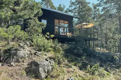 Image de Une maison en bois conçue par un architecte, nichée à la cime des arbres