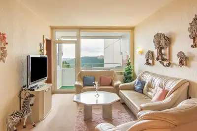Image de Appartement \"Auszeit in Hahnenklee\" avec vue sur la montagne, jardin, Wi-Fi & balcon
