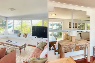 Image de Absolute Waterfront and access to the beach with a fire pit at the sandy shore. Pet friendly