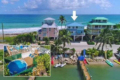 Image de Meilleure valeur Beach-House en Floride: Sur La Plage! bain à remous, quai et plus encore!