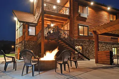 Image de Belle Log maison pour profiter de votre famille et amis