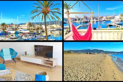 Image de Magnifique T2 Standing sur l'eau, plage à pieds, 2 terrasses, plein centre, Clim