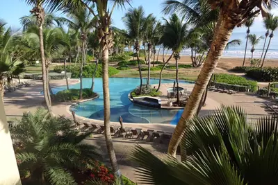 Incroyable vue sur l'océan Villa, en bord de mer à l'intérieur de Wyndham Resort, Puerto Rico