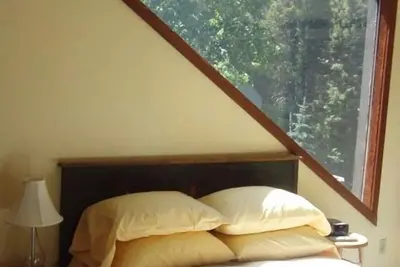 Image de Confort de montagne avec vue sur un ruisseau entouré de feuilles de verdure sur navette