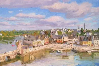 Image de Maison De Pecheur Nichee Dans Le Pittoresque Port De Saint Goustan