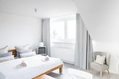 Se lever avec appartement de style Seeblick avec vue sur la montagne et le lac à Lindau