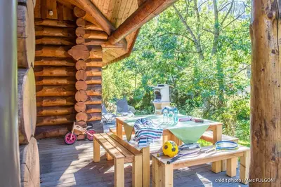 Image de Beau chalet rondins en bordure de rivière dans les Vosges, wifi, tout équipé