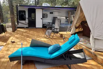 Image de Rv de 25 pieds, «Sport» @EvansCliff, Hot Tub! , Vue sur le canyon côté falaise à tomber par terre!