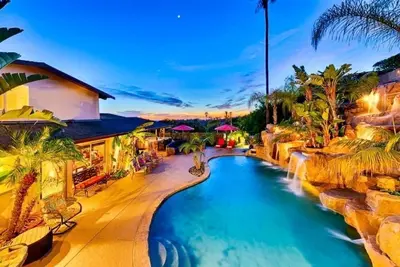 Image de Vues, piscine, jacuzzi, Toboggans, Dream Vacation une famille!