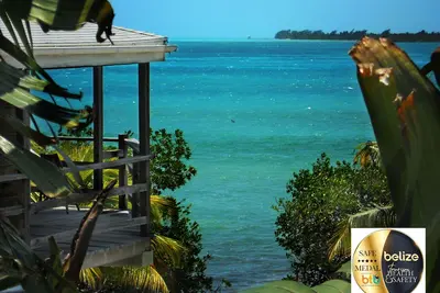 Image de Maison «Eco-Chic» Front D'Eau Avec Vue Imprenable Sur La Mer Des CARAÏBES