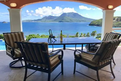 Image de Villa de luxe, vue panoramique sur les Caraïbes, Turtle Beach, grill, piscine!