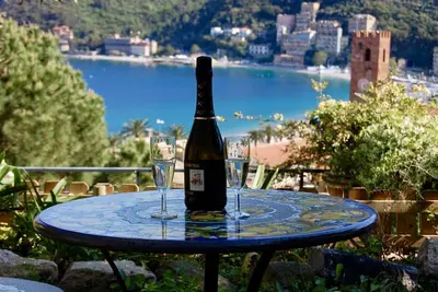 Noli: appartement dans une villa du '800, terrasse, jardin avec vue sur le golfe