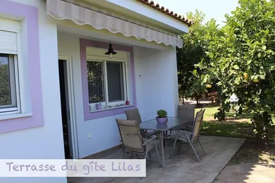 Image de Aigion: Gîte dans orangeraie bio, agréé par l'Office Hellénique du Tourisme.