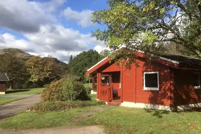 Image de Belle cabane en rondins de luxe de Pucks Glen dans le 1er parc national d’Écosse, près de Dunoon